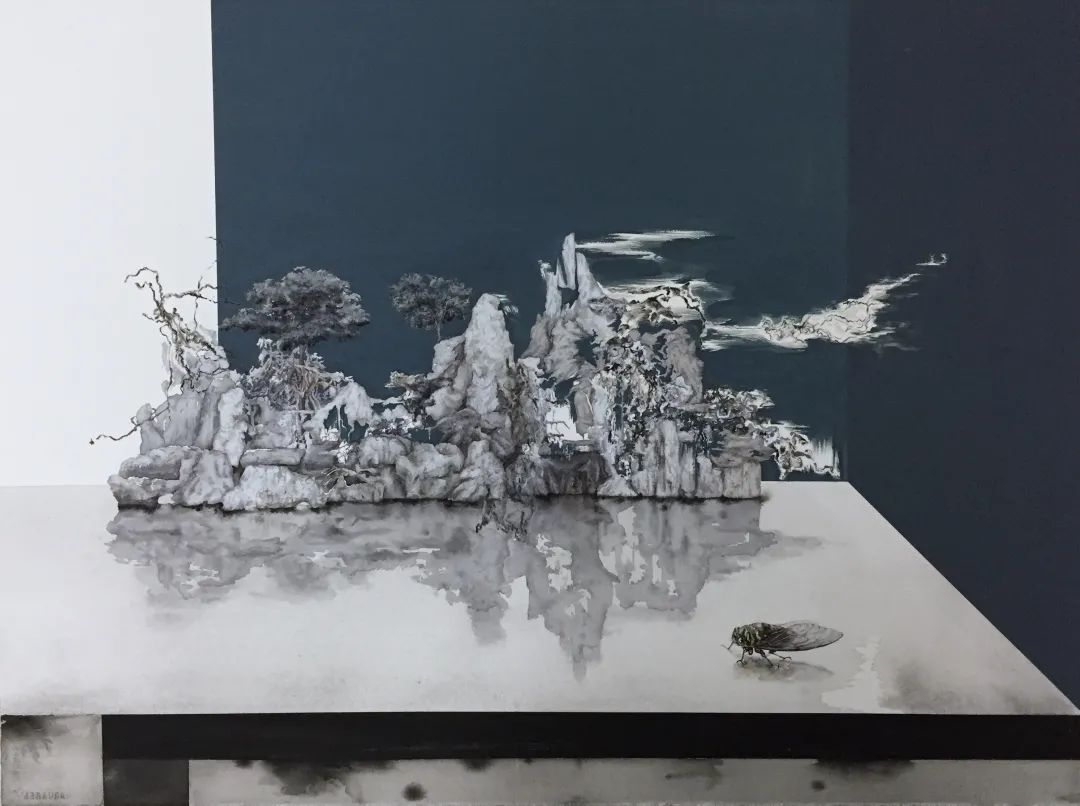 郑大秋 《假山记·壹》 水彩.jpg